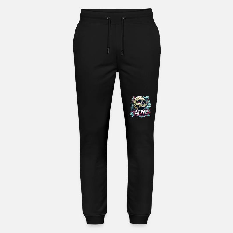Dieser Totenkopf-Schädel lebt - Stanley/Stella Unisex Bio Jogginghose Mover  - Schwarz