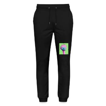 Funny Weird Pink Blue Bouquet - Stanley/Stella Mover Unisex Organic Jogging Trousers - black - Front - Marisol (170cm) & Nik (191cm)