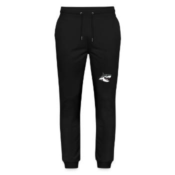 Drôle de requin idiot - Pantalon de jogging bio MOVER Stanley/Stella unisexe - noir - Devant - Marisol (170cm) & Nik (191cm)