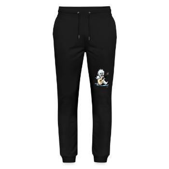 Guitariste musical : Yeti of Rock Music - Pantalon de jogging bio MOVER Stanley/Stella unisexe - noir - Devant - Marisol (170cm) & Nik (191cm)