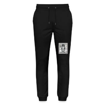 Cute chibi girl from Japan and ghosts - Stanley/Stella Mover Unisex Organic Jogging Trousers - black - Front - Marisol (170cm) & Nik (191cm)