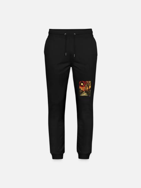 Gemälde eines Feldwegs mit Sonne - Stanley/Stella Unisex Bio Jogginghose Mover  - Schwarz