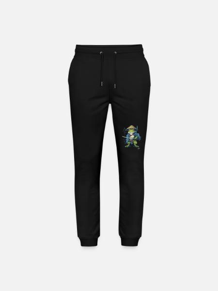 Japanischer Samurai-Ronin-Frosch - Stanley/Stella Unisex Bio Jogginghose Mover  - Schwarz
