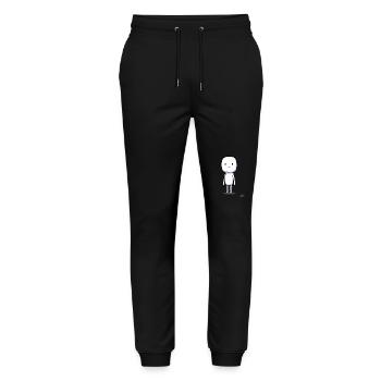 Marshmallow Guy : Le copain allumette - Pantalon de jogging bio MOVER Stanley/Stella unisexe - noir - Devant - Marisol (170cm) & Nik (191cm)