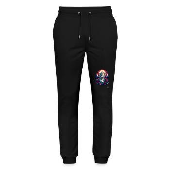 Mutter Natur: Die Schönheit treuer Frauen und Rose - Stanley/Stella Unisex Bio Jogginghose Mover  - Schwarz - Vorne - Marisol (170cm) & Nik (191cm)