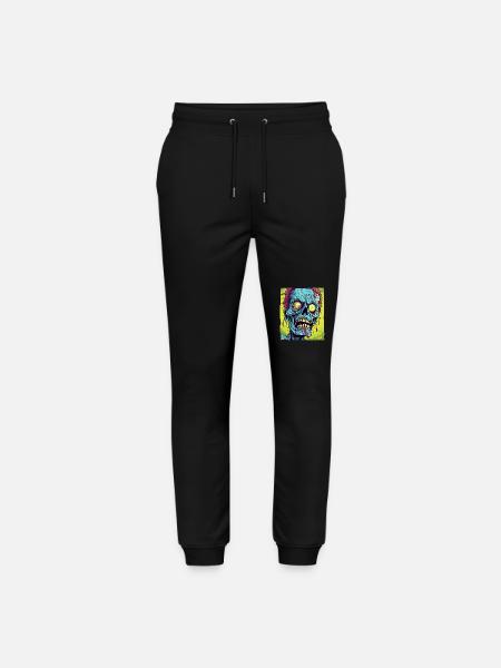 The coolest zombie skull monster - Stanley/Stella Mover Unisex Organic Jogging Trousers - black