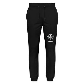 Weightlifting Power Yoga - Stanley/Stella Mover Unisex Organic Jogging Trousers - black - Front - Marisol (170cm) & Nik (191cm)