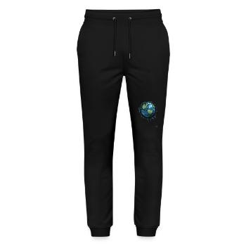 Planet Earth - Stanley/Stella Mover Unisex Organic Jogging Trousers - black - Front - Marisol (170cm) & Nik (191cm)