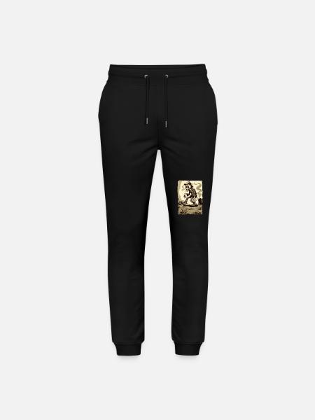 Skeleton Gentleman in the Cemetery - Stanley/Stella Mover Unisex Organic Jogging Trousers - black