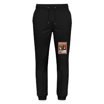 Satire Magazin mit Zombie Soldat und Schlagzeile - Stanley/Stella Unisex Bio Jogginghose Mover  - Schwarz - Vorne - Marisol (170cm) & Nik (191cm)