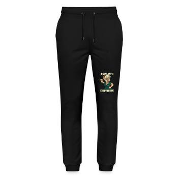 Mamie coquine avec les pouces vers le bas : contre tout - Pantalon de jogging bio MOVER Stanley/Stella unisexe - noir - Devant - Marisol (170cm) & Nik (191cm)