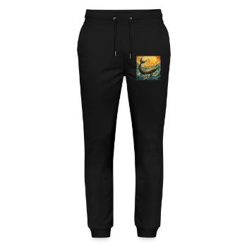 Wal Fisch Van Gogh - Stanley/Stella Unisex Bio Jogginghose Mover  - Schwarz - Vorne - Marisol (170cm) & Nik (191cm)