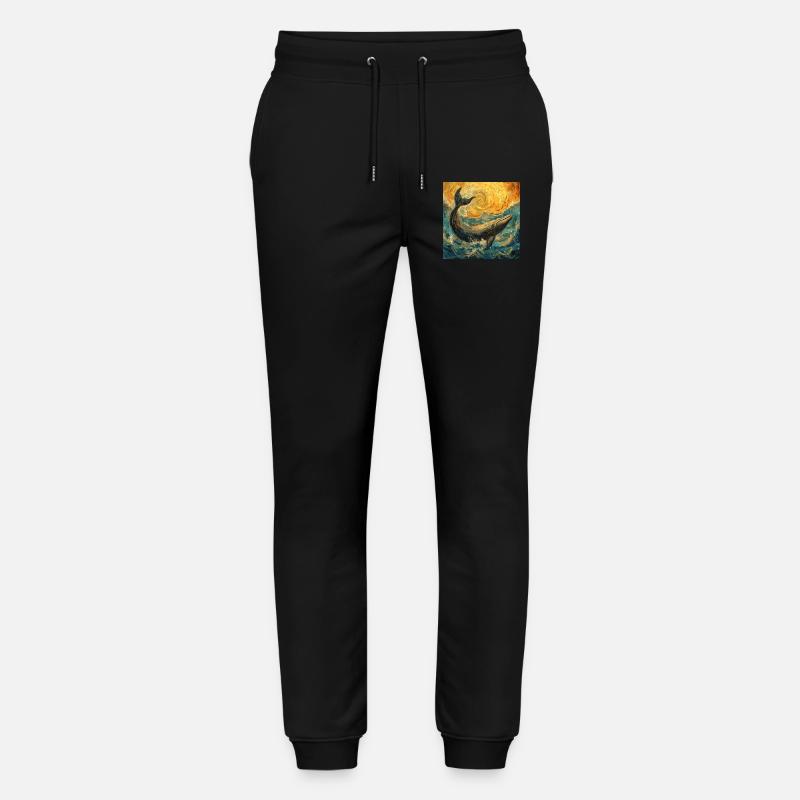 Poisson-baleine Van Gogh - Pantalon de jogging bio MOVER Stanley/Stella unisexe - noir
