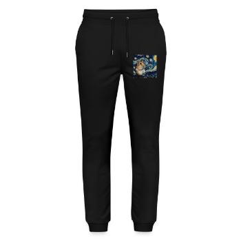 Hamster, Animal, Van Gogh, Starry Night - Stanley/Stella Mover Unisex Organic Jogging Trousers - black - Front - Marisol (170cm) & Nik (191cm)