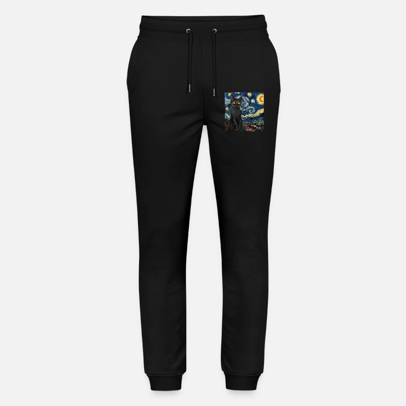 Chat, Motif De Chat - Pantalon de jogging bio MOVER Stanley/Stella unisexe - noir