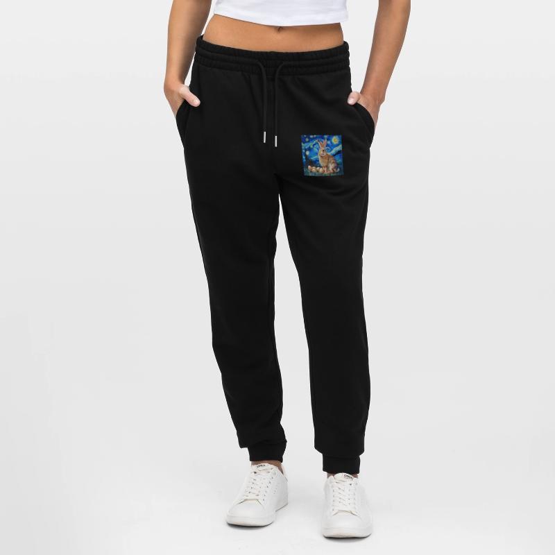 easter bunny, easter, bunny, happy easter, easter eggs Stanley/Stella Mover Unisex Organic Jogging Trousers