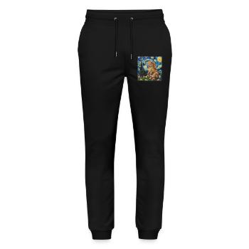 Easter Bunny, Easter, Bunny - Stanley/Stella Mover Unisex Organic Jogging Trousers - black - Front - Marisol (170cm) & Nik (191cm)