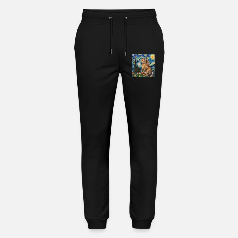 Lapin de Pâques, Pâques, Lapin - Pantalon de jogging bio MOVER Stanley/Stella unisexe - noir