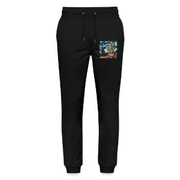 easter bunny, easter, bunny, happy easter, easter eggs - Stanley/Stella Mover Unisex Organic Jogging Trousers - black - Front - Marisol (170cm) & Nik (191cm)
