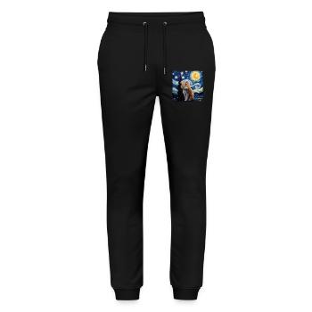 Cat, Cat Motif - Stanley/Stella Mover Unisex Organic Jogging Trousers - black - Front - Marisol (170cm) & Nik (191cm)