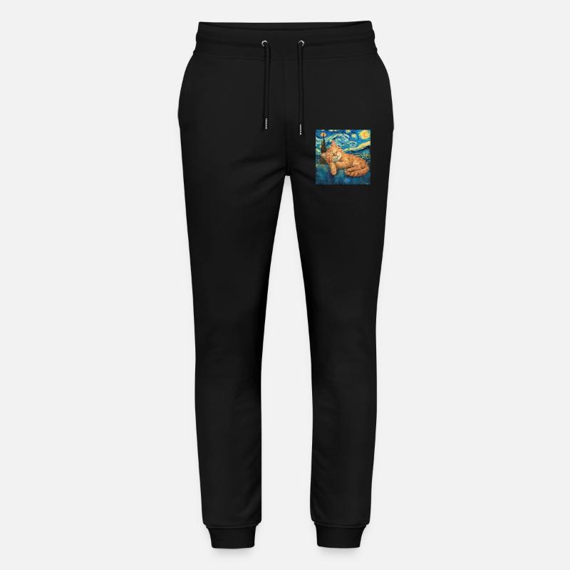 Katze, katzenmotiv, geschenk - Stanley/Stella Unisex Bio Jogginghose Mover - Schwarz