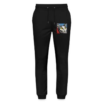 Cat, Cat Motif - Stanley/Stella Mover Unisex Organic Jogging Trousers - black - Front - Marisol (170cm) & Nik (191cm)