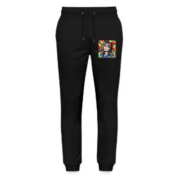 Anime, Girl, Retro, Waifu, Japan, 60s - Stanley/Stella Mover Unisex Organic Jogging Trousers - black - Front - Marisol (170cm) & Nik (191cm)