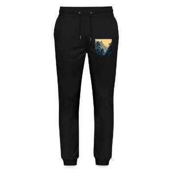 Mountains, Landscape, Nature, Trees, Sun - Stanley/Stella Mover Unisex Organic Jogging Trousers - black - Front - Marisol (170cm) & Nik (191cm)