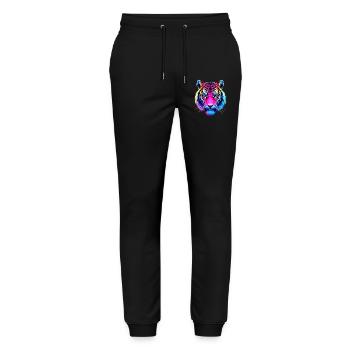 Neon Tiger - Stanley/Stella Unisex Bio Jogginghose Mover  - Schwarz - Vorne - Marisol (170cm) & Nik (191cm)
