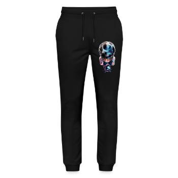 Cyber Biker Reflection - Stanley/Stella Mover Unisex Organic Jogging Trousers - black - Front - Marisol (170cm) & Nik (191cm)