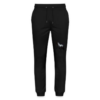 Ramirez - Cheval, course - Pantalon de jogging bio MOVER Stanley/Stella unisexe - noir - Devant - Marisol (170cm) & Nik (191cm)