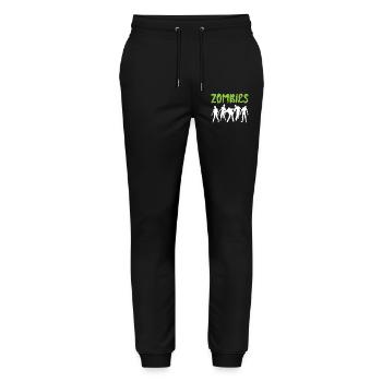Zombie T-Shirt Halloween - Stanley/Stella Unisex Bio Jogginghose Mover  - Schwarz - Vorne - Marisol (170cm) & Nik (191cm)