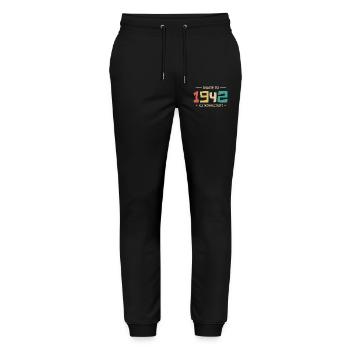 Legendary Since 1942 Original 1942 - Stanley/Stella Mover Unisex Organic Jogging Trousers - black - Front - Marisol (170cm) & Nik (191cm)