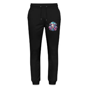 Sirène - Pantalon de jogging bio MOVER Stanley/Stella unisexe - noir - Devant - Marisol (170cm) & Nik (191cm)