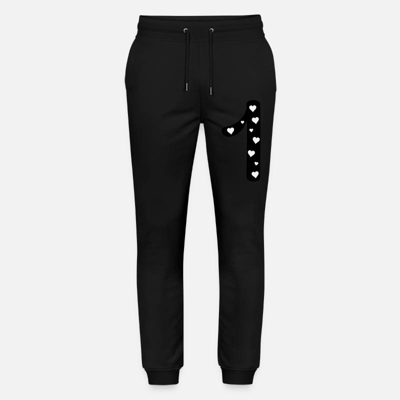 1 anniversaire avec le cœur - Pantalon de jogging bio MOVER Stanley/Stella unisexe - noir