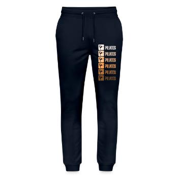 Pilates - Stanley/Stella Mover Unisex Organic Jogging Trousers - navy - Front - Marisol (170cm) & Nik (191cm)