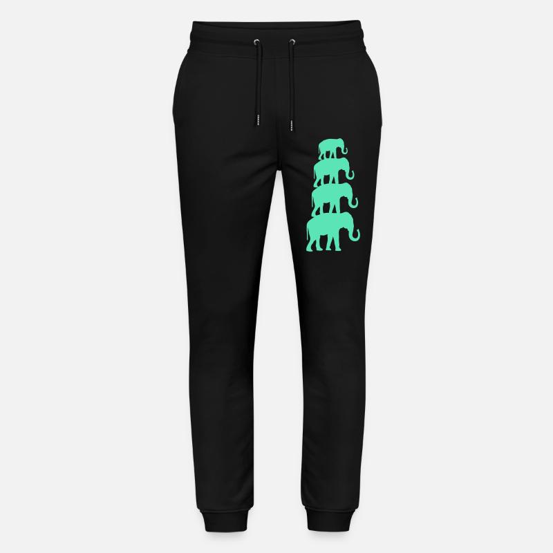 elefanten 01 - Stanley/Stella Unisex Bio Jogginghose Mover  - Schwarz
