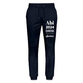 Abitur 2024 funny sayings - Stanley/Stella Mover Unisex Organic Jogging Trousers - navy - Front - Marisol (170cm) & Nik (191cm)