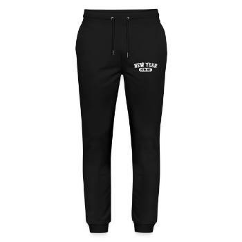 Nouvel An, Nouveau Moi - Pantalon de jogging bio MOVER Stanley/Stella unisexe - noir - Devant - Marisol (170cm) & Nik (191cm)