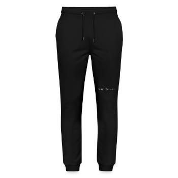 IMPRESSES PUN WHITE - Stanley/Stella Mover Unisex Organic Jogging Trousers - black - Front - Marisol (170cm) & Nik (191cm)