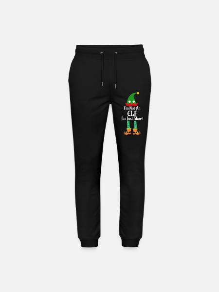 Ich bin kein Elf, ich bin nur kurz, lustig Weihnachten - Stanley/Stella Unisex Bio Jogginghose Mover  - Schwarz