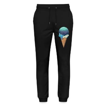Eis-Planet Uranus - Stanley/Stella Unisex Bio Jogginghose Mover  - Schwarz - Vorne - Marisol (170cm) & Nik (191cm)