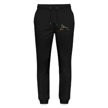 Steampunk Bird - Stanley/Stella Mover Unisex Organic Jogging Trousers - black - Front - Marisol (170cm) & Nik (191cm)