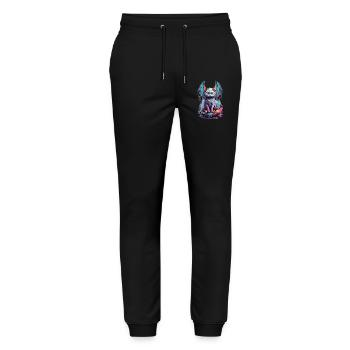 Pastell Goth Katze Dunkle Magie und Miau - Stanley/Stella Unisex Bio Jogginghose Mover  - Schwarz - Vorne - Marisol (170cm) & Nik (191cm)