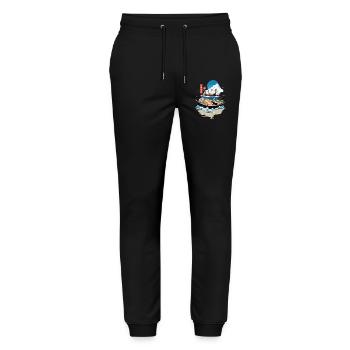 Sushi Bowl japonais Streetwear Art - Pantalon de jogging bio MOVER Stanley/Stella unisexe - noir - Devant - Marisol (170cm) & Nik (191cm)