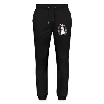 Nurse Bunny Easter Bunny Nurse - Stanley/Stella Mover Unisex Organic Jogging Trousers - black - Front - Marisol (170cm) & Nik (191cm)