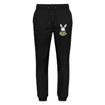 Lapin de Pâques Gamer et Design de streetwear de jeu - Pantalon de jogging bio MOVER Stanley/Stella unisexe - noir - Devant - Marisol (170cm) & Nik (191cm)