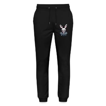 Osterhase Gamer Gaming Streetwear Ikonisches - Stanley/Stella Unisex Bio Jogginghose Mover  - Schwarz - Vorne - Marisol (170cm) & Nik (191cm)