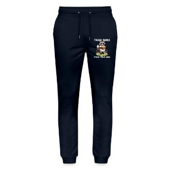 Funny Raccoon Saying Cute Easter Design - Stanley/Stella Mover Unisex Organic Jogging Trousers - navy - Front - Marisol (170cm) & Nik (191cm)