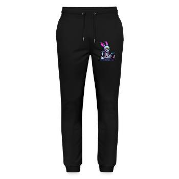 Osterhase Gamer und Gaming Streetwear Design - Stanley/Stella Unisex Bio Jogginghose Mover  - Schwarz - Vorne - Marisol (170cm) & Nik (191cm)